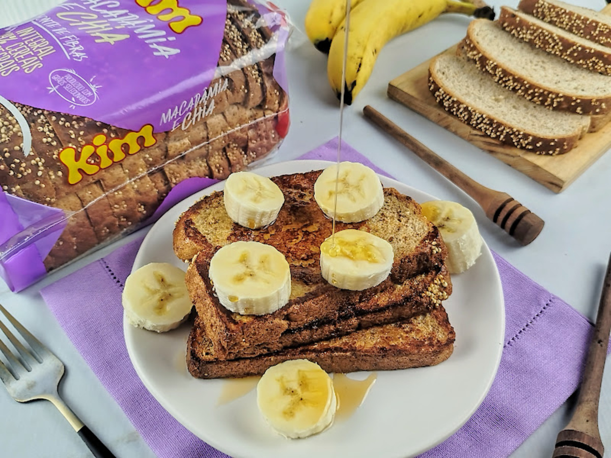 French toast com banana