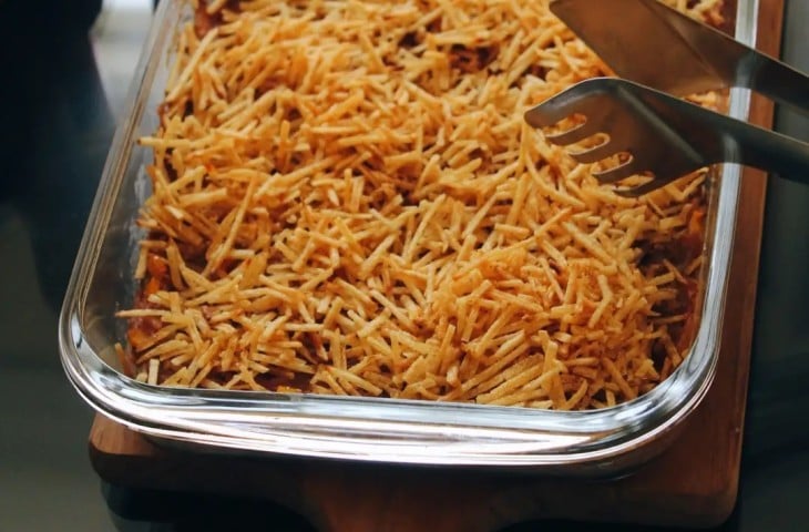 Fricassê vegano de carne de jaca