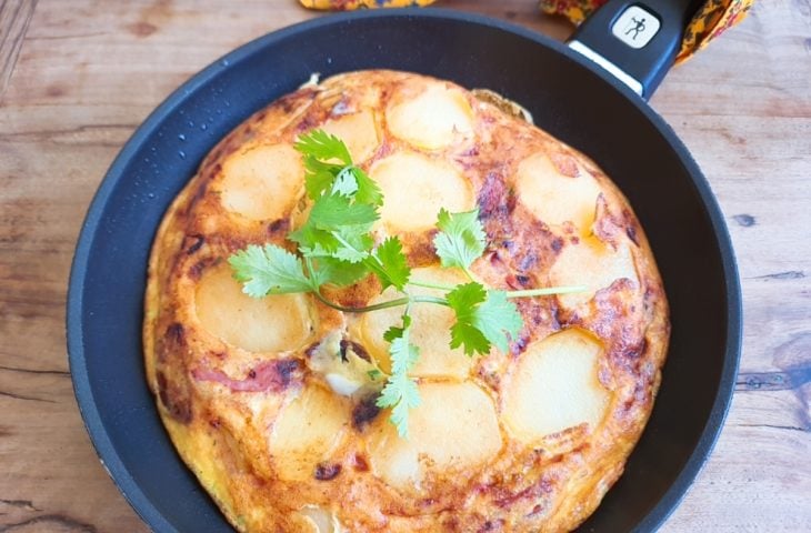 Fritada de batata com calabresa