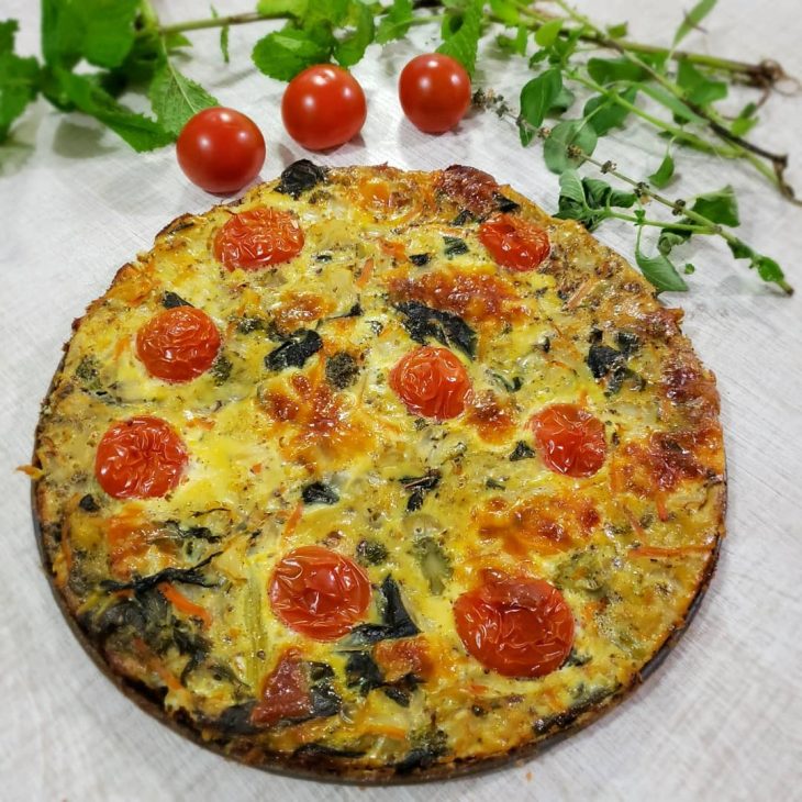 Frittata de legumes sem glúten