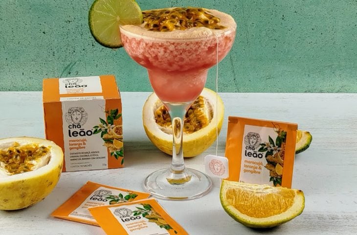 Frozen daiquiri de maracujá com chá