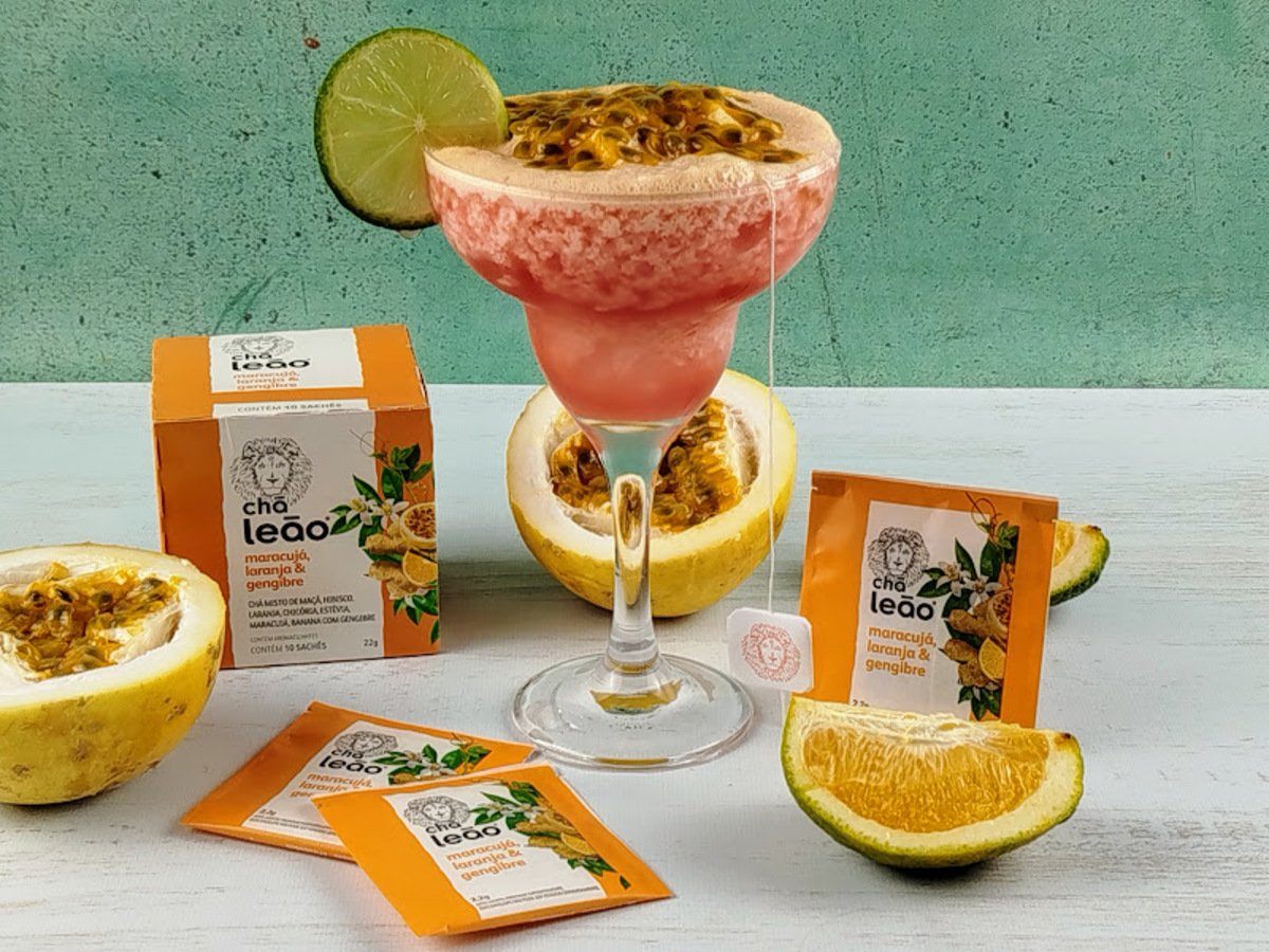 Frozen daiquiri de maracujá com chá