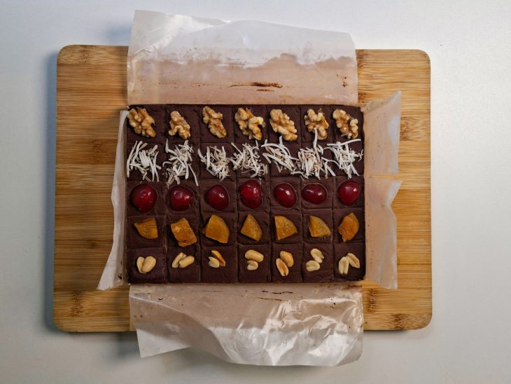 Fudges desenformados.