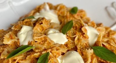 Fusilli com pesto de tomate seco