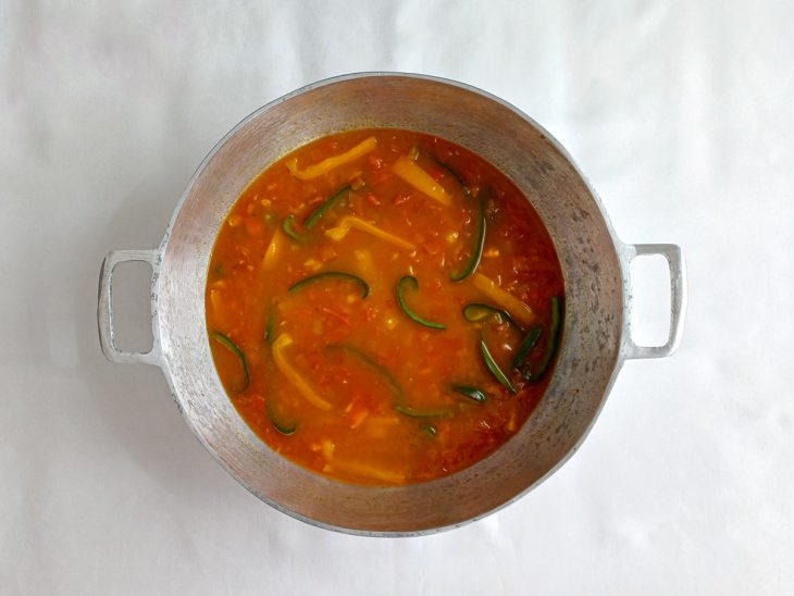 caldo base para preparo de galinhada