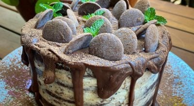 Gâteau de chocolate e menta