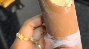 Geladinho de maracujá com chocolate