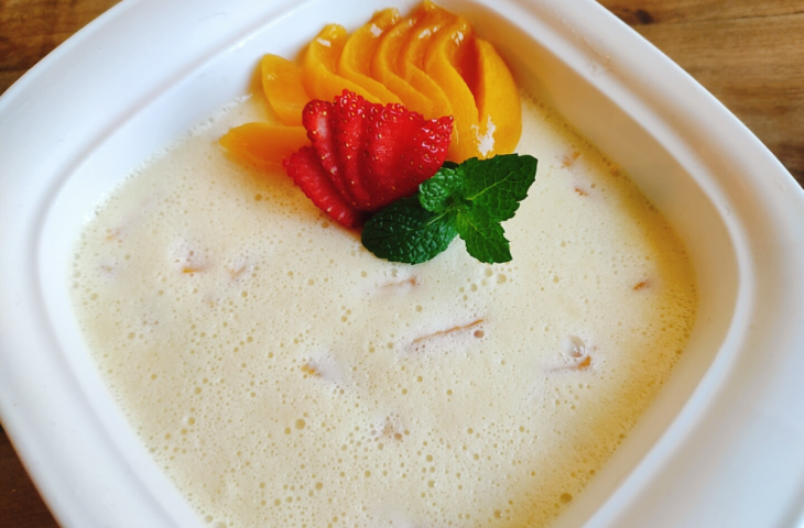 Gelado de pêssego fácil
