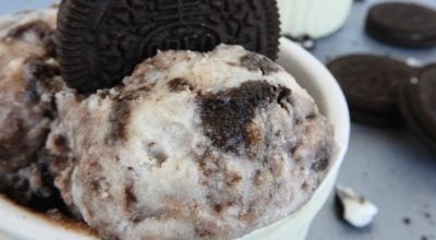 Gelado vegano de Oreo