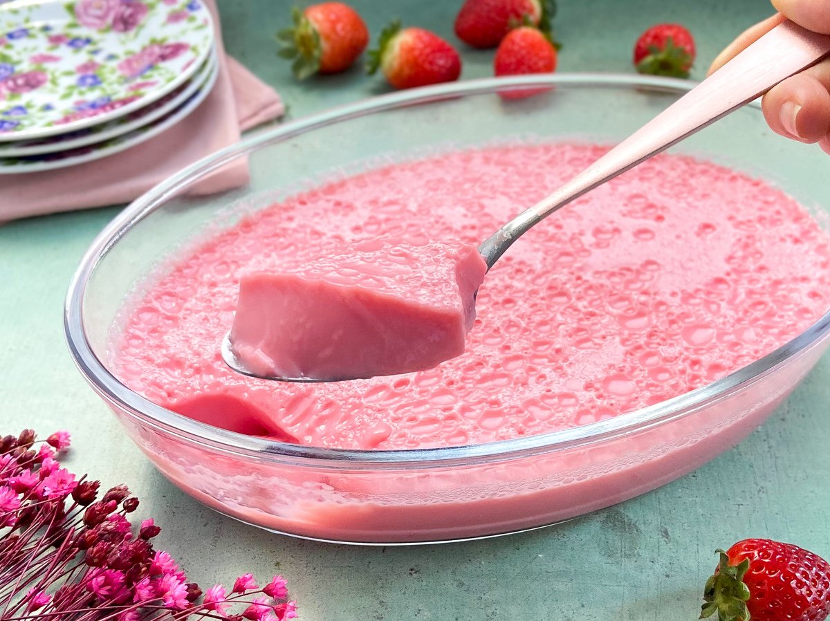 Gelatina com leite condensado