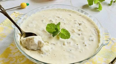 Gelado de abacaxi sem gelatina
