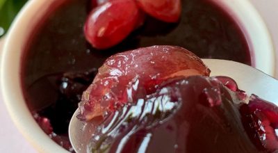 Gelatina de uva saudável