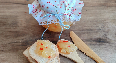Geleia de abacaxi com pimenta