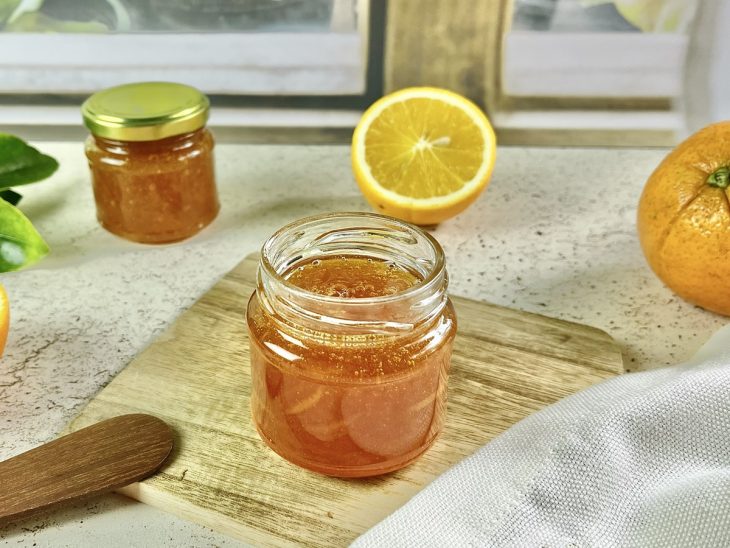 geléia de laranja finalizada.