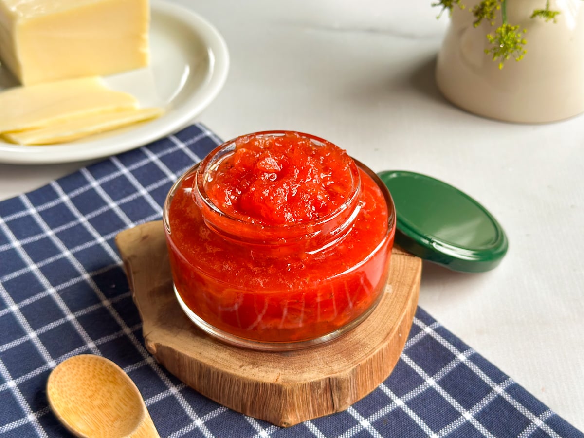 Geleia de morango com pimenta