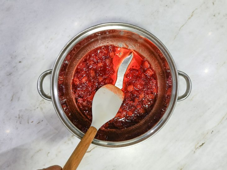 Espátula mostrando a consistência.