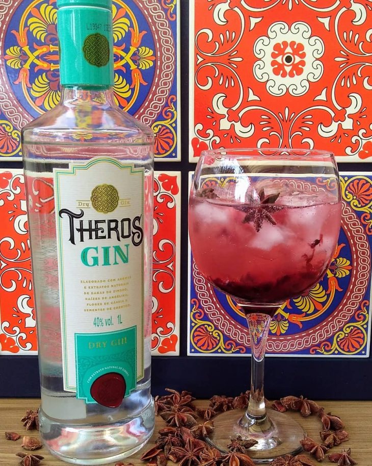 Gin de frutas vermelhas com anis-estrelado