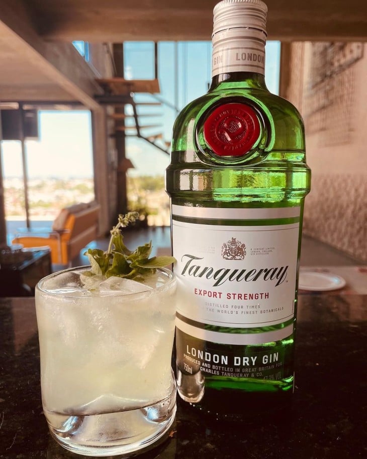 Gin de manjericão