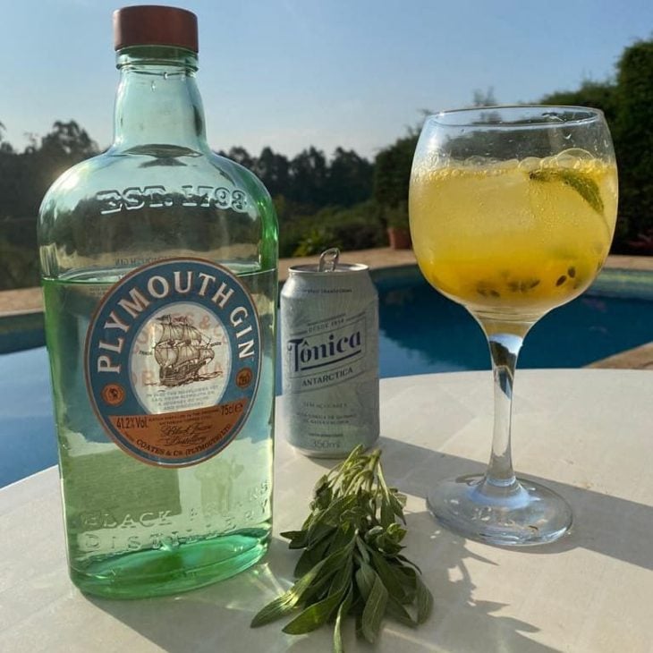 Gin de maracujá e sálvia