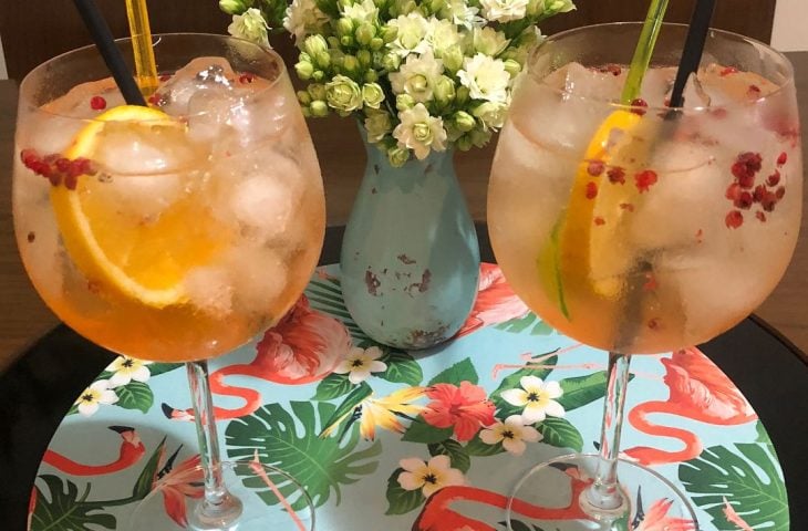 Gin tônica com laranja