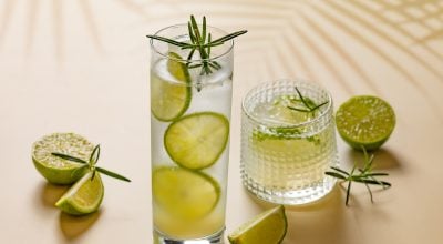 Gin tônica com limão