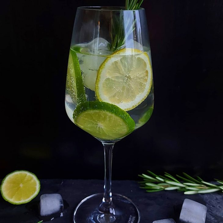 Gin tônica com limão