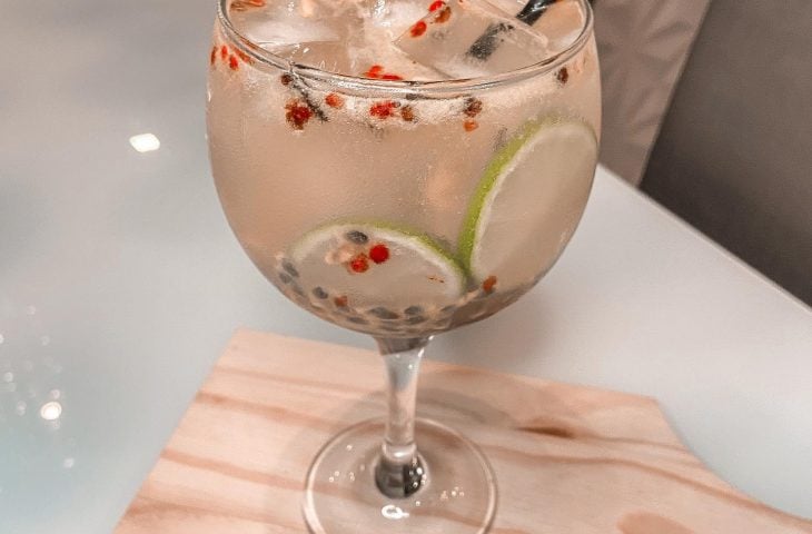 Gin tônica maracujá e gengibre