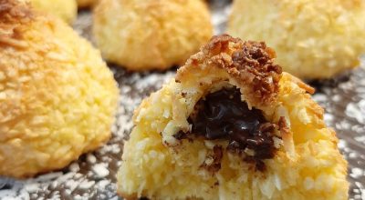 Gotinhas de coco com chocolate