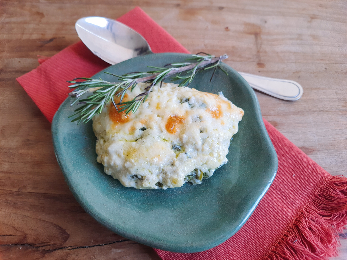 Gratinado de espinafre cremoso