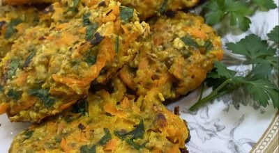 Hambúrguer de cenoura com aveia