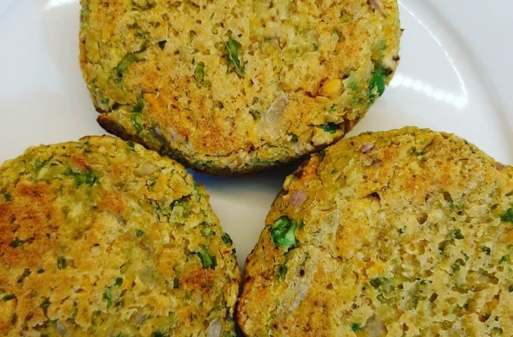 Hambúrguer de grão-de-bico