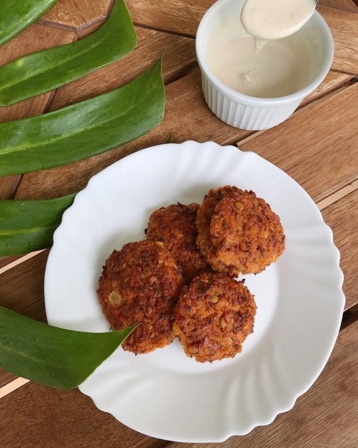 Hambúrguer de lentilha com tomate seco