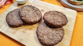 Hambúrguer vegetariano de soja