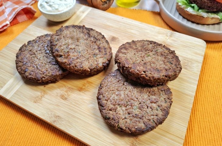 Hambúrguer vegetariano de soja
