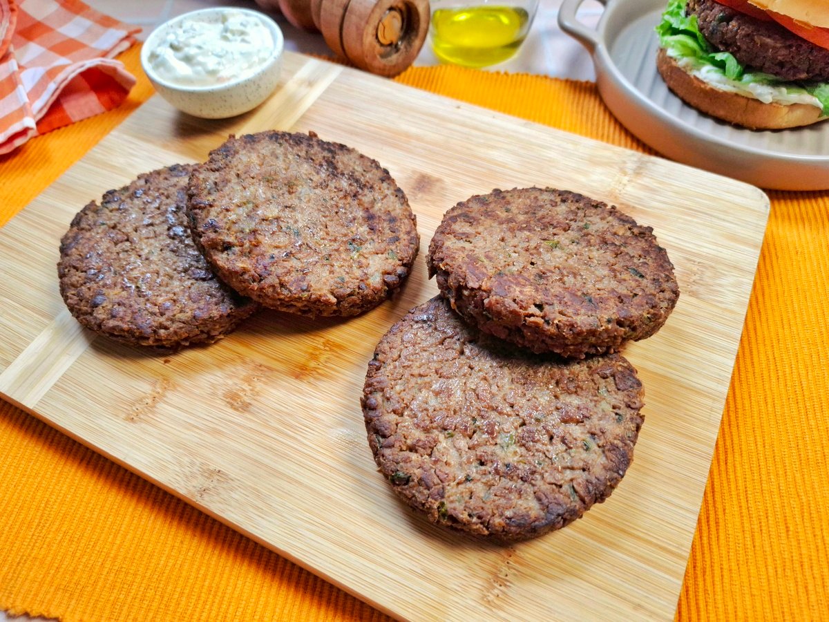 Hambúrguer vegetariano de soja