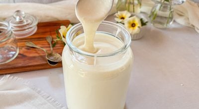 Iogurte natural caseiro cremoso