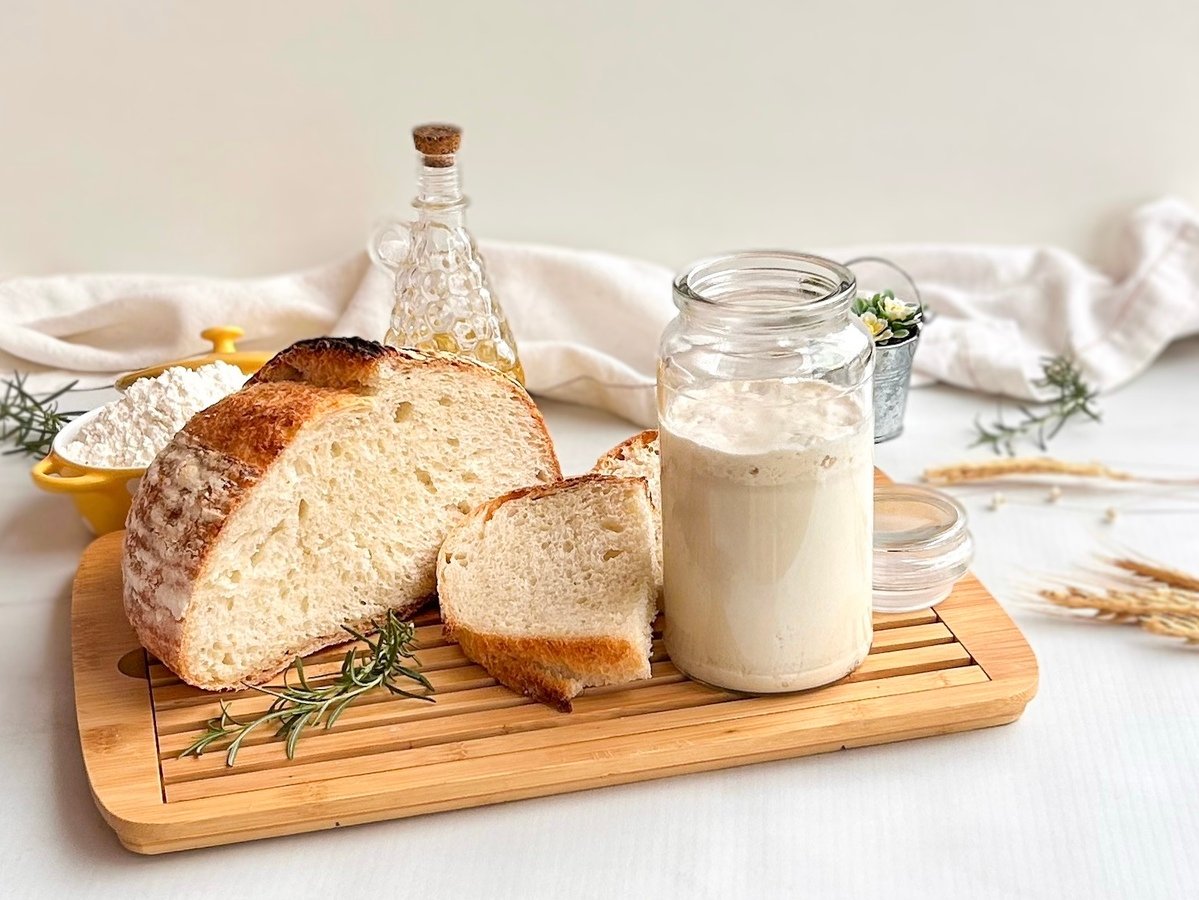 Isca de fermento natural para pães