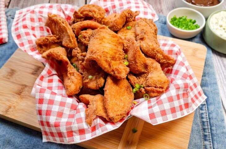 Iscas de frango crocantes