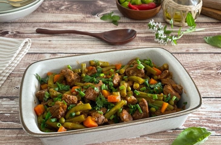 Jardineira de legumes com carne