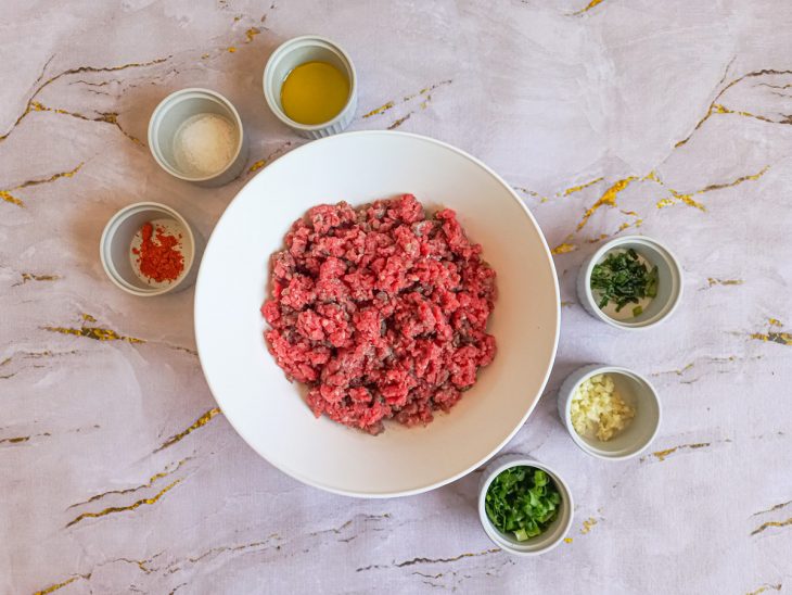Ingredientes reunidos para o preparo da receita.