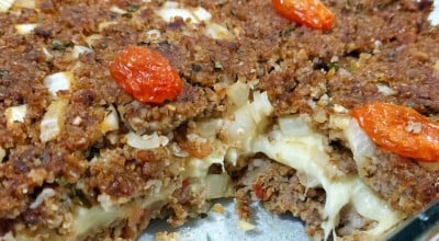 Kibe de forno com mussarela e requeijão