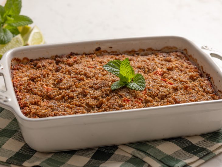 kibe de forno assado e finalizado.