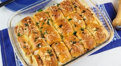 Lanche de bisnaguinha de forno