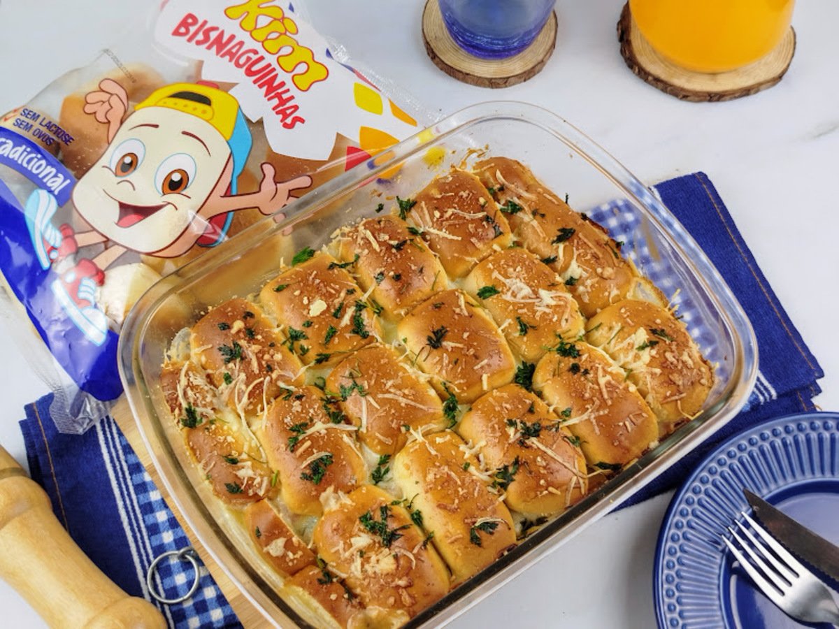 Lanche de bisnaguinha de forno