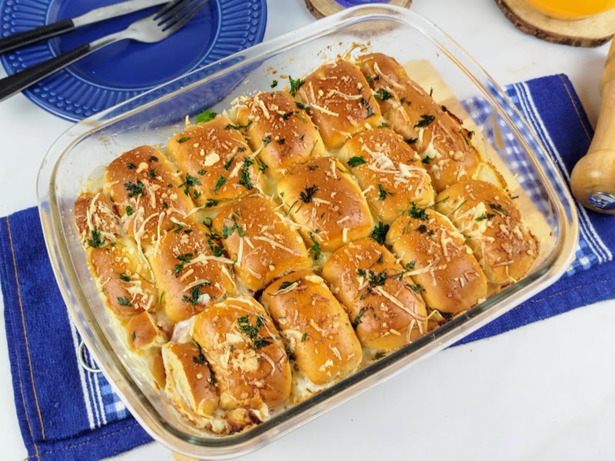 Lanche de bisnaguinha de forno