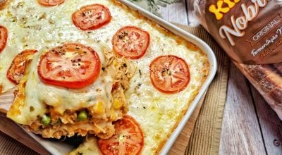 Lanche de forno com frango