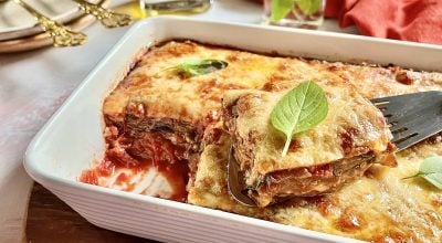 Lasanha de berinjela sem carne