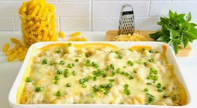 Lasanha de macarrão parafuso