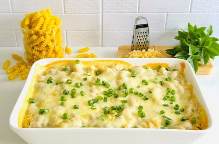 Lasanha de macarrão parafuso
