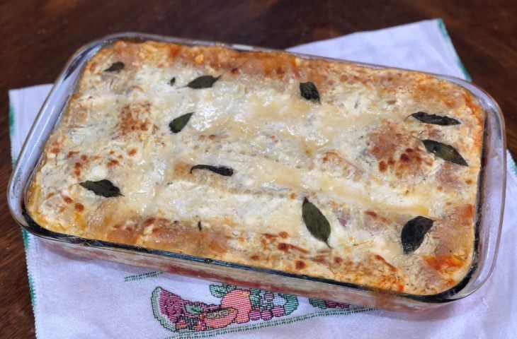 Lasanha de tomate seco e ricota